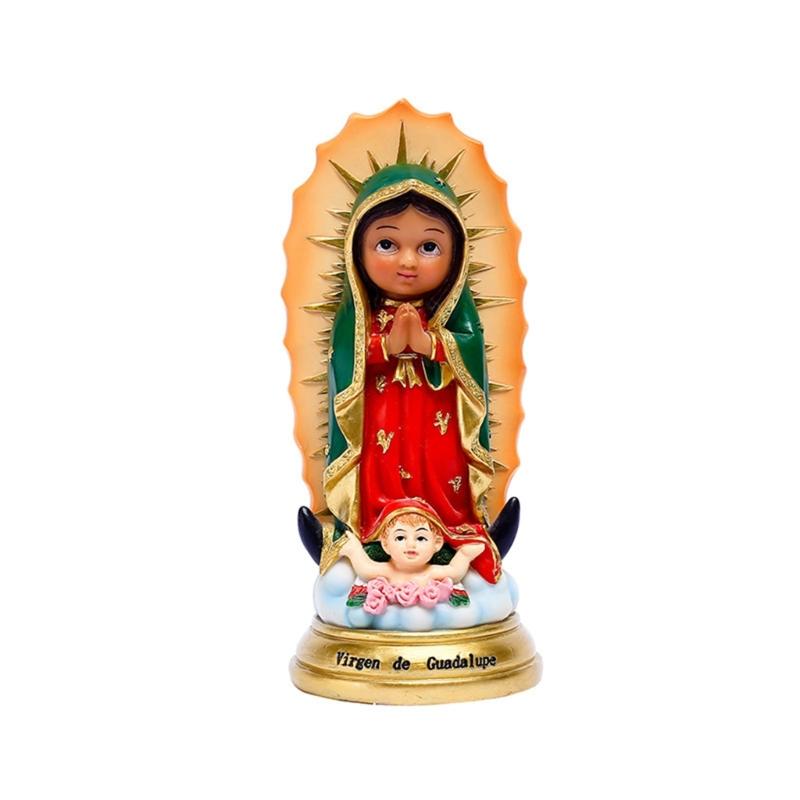 Virgens Guadalupe Statues,Our Lady of Guadalupe Virgins Marys Statues,Large Virgencita Maria Estatua Resins Figurines 1