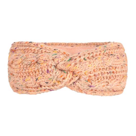 Hårbånd Myk Ull Strikket Pannebånd med Fargerike Prikker Fløyelsfôr Varm Pustende Elastisk Hårstrikk Hårtilbehør