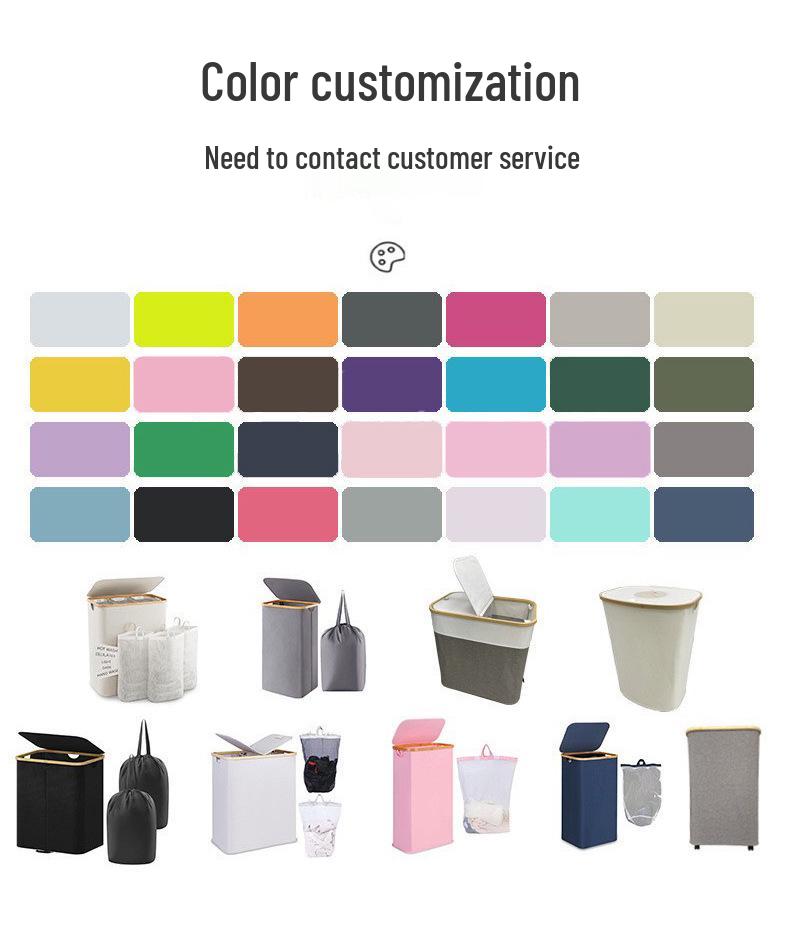 Foldable Large-Capacity Laundry Hamper with Lid and Inner Bag