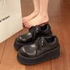 Lodičky na vysokém kulatém podpatku, šněrovací mokasíny, podzimní dámské boty ve výprodeji 2024, módní křížově vázané jednobarevné lodičky Sapatos De Salto Alto