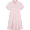 HAZZYS Girls' 2026 Summer Mercerized Cotton Short-Sleeve Polo Dress