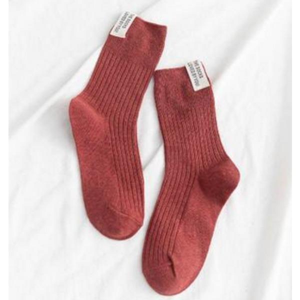 Women Fashion Harajuku Streetwear Middle Tube Socks Japanese Kawaii Cute Girls Solid Color Cotton Long Socks