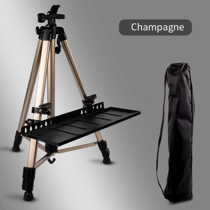 

Portable Aluminum Alloy Liftable Easel Holder Art Student Specific Sketching Tool Foldable Painting Tripod Champagne
