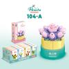 Children'S Educational Small Particle Mosaic Building Block Flower 104 Series 32 Potted Plant Simulation Rose Succulent Building Block Toy