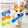 Jouet à mâcher pour chien, jouet couineur en caoutchouc en forme d'os, jouet pour chiot, résistant aux morsures, nettoyage des dents, bâton interactif, massage, jouet brosse à dents