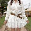 Chic Retro Floral Bohemian Waist Rope, Rose Decor Jeans Dress, Ethnic Beaded Skirt Accessories, Women's Style Waist Chain