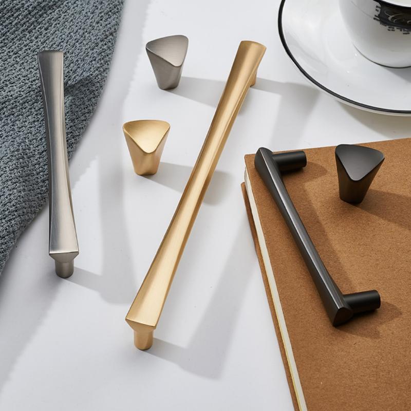 Black Minimalist European Style Cabinet Door Handle Single Hole Drawer Pulls Furniture Hardware Accessory