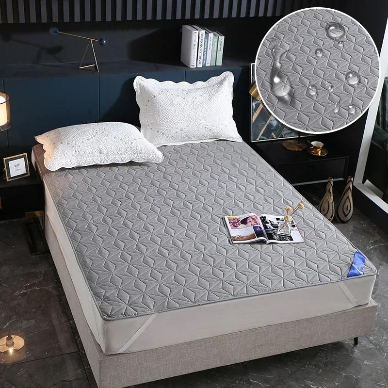 Waterproof Ultrasonic Mattress Protector Cover Pad Washable Mattress Bed Protector with Elastic Band