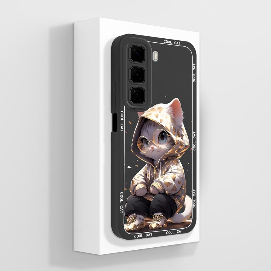 For Infinix Hot50 50i 50Pro 50Pro+ Case Lovely Cat Panda Fall Prevention Unique Phone Cover For Infinix Hot 50 Pro Plus 50i Capa