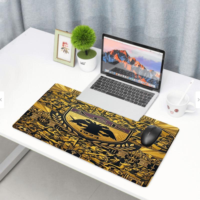 AEK Athens FC Print Mouse Pad, Anti‑Slip Desktop keyboard Mat, for PC Laptop Gaming Working Daily Use, Cool Festival Surprise Gift