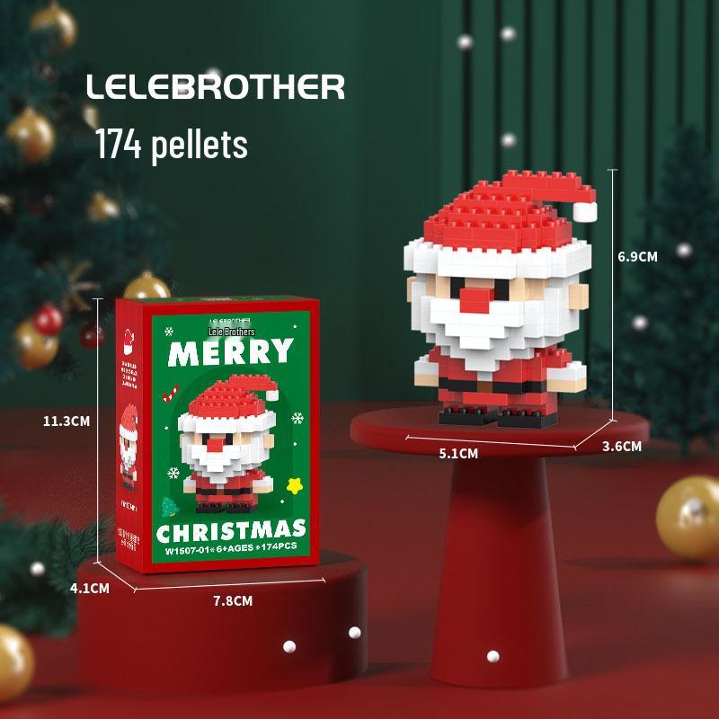 Christmas-Themed Lego-Compatible Building Blocks: Tree, Reindeer & Santa Set