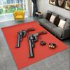 3D Assaultgevär Pistol Patron Vapen Områdesmatta, Matta för Hem Vardagsrum Sovrum Soffa Dörrmatta Dekor, Barn Halkfri Golvmatta