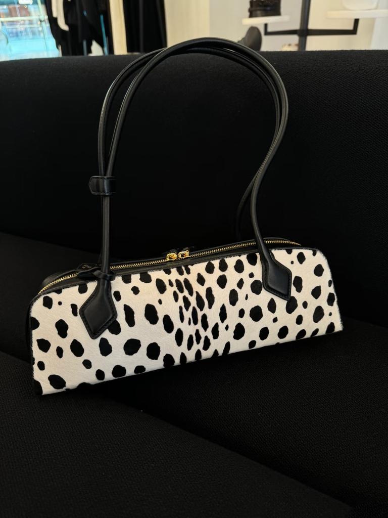 Hochwertige Bowling-Handtasche aus echtem Leder, Nischen-Design, Großes Fassungsvermögen, Modische Tote-Schultertasche