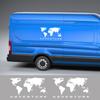 2Pcs Car Side Body Sticker Graphics World Map Adventure Edition Decor Decal For Van SUV Camper RV Motorhome Auto DIY Vinyl Cover
