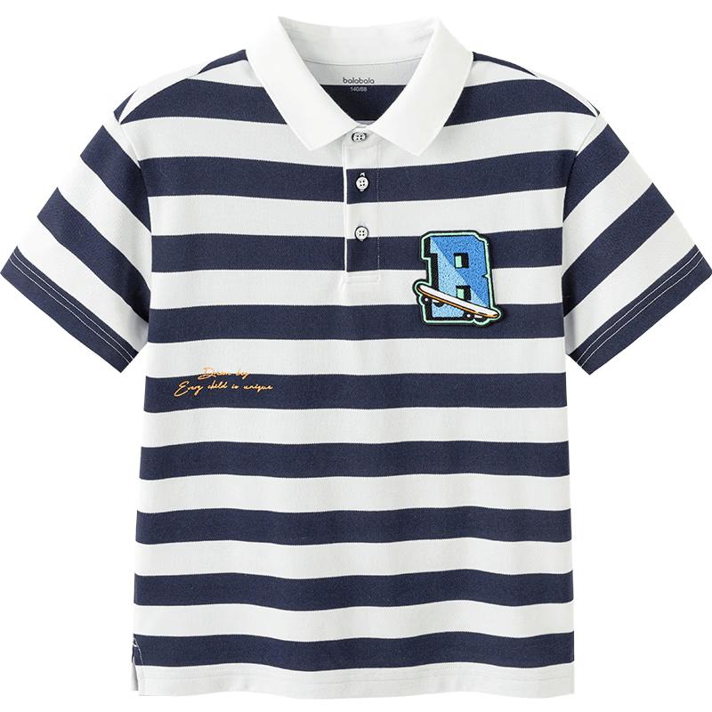 Balabala Boys' Short Sleeve Cooling Polo T-Shirt