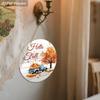 2D Flat Autumn Harvest Festival Wooden Sign, Unique Hello Fall Decorative Plaque, Ideal for Outdoor, Indoor, Home Decor
