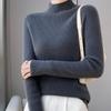 Cardigan Damen Innenstrickware, Slim und Dünn, Rollkragenpullover, Einfarbige Basisschicht