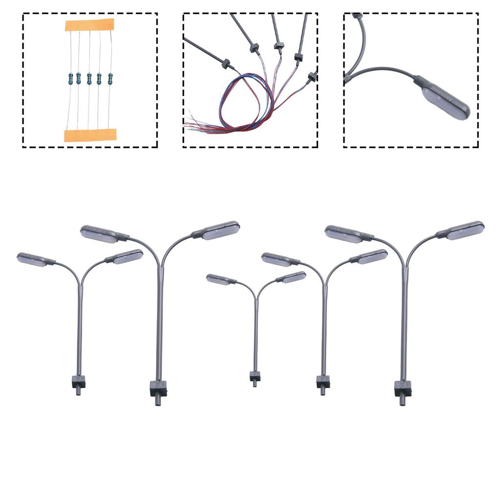 Innovative Lighting Solution Featuring Five LEDs Styled As Miniature Streetlamps Tailored To Fit Into Any Model Platform Setup
