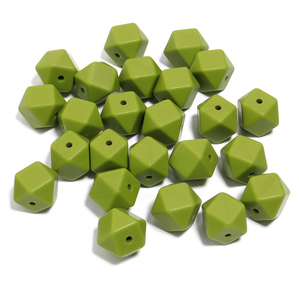 10pcs 19x14mm Hexagon Silicone Beads For Jewelry Making DIY Handmade Necklace Bracelets Phone Key Chain Decoration Accessories