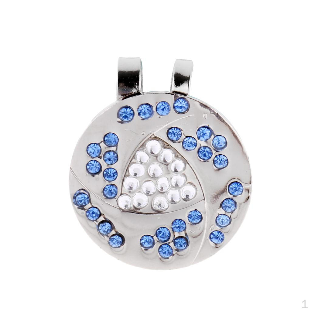 

Zinc Alloy Bling Rhinestone Golf Hat / Cap Visor Clip and Marker Accessories