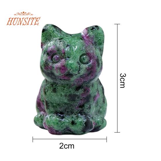 Faux Crystal Cat Statue, Adorable Appearance, Mini Lucky Cat Figurine
