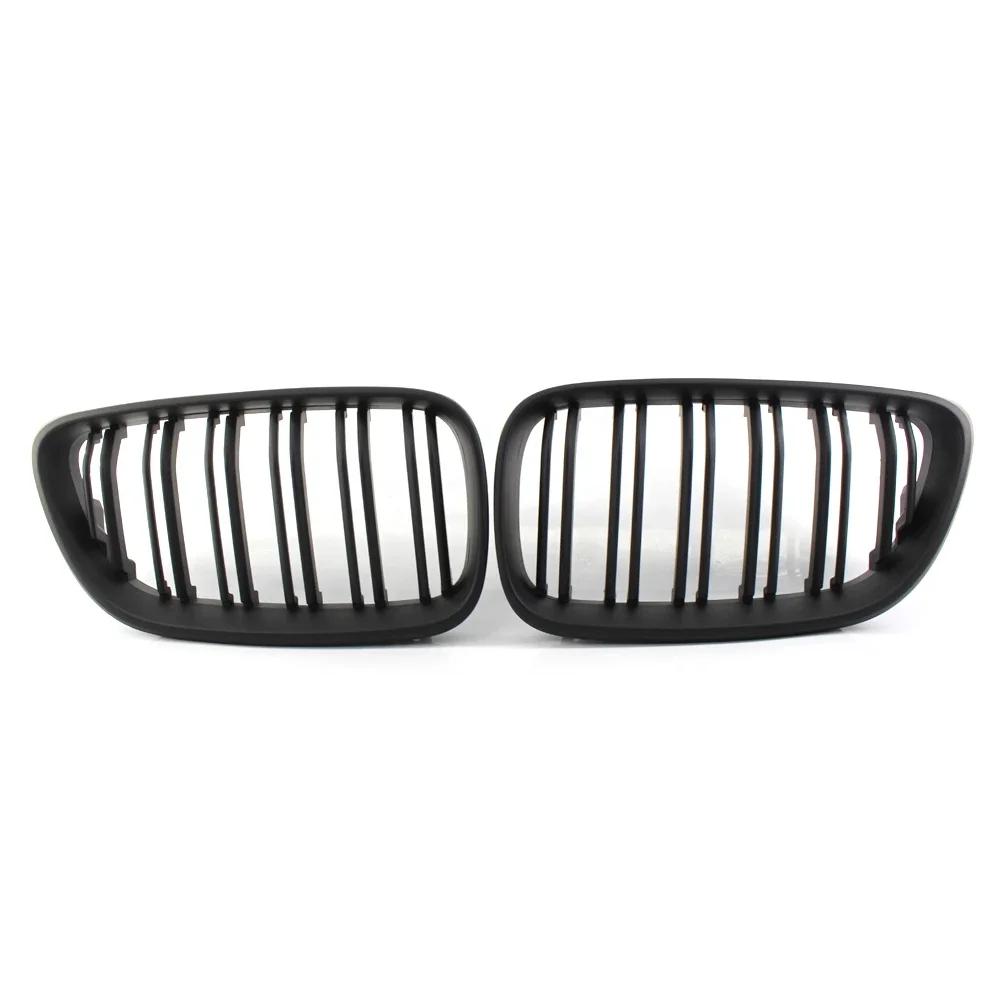Gloss Black M Color Dual Slat Front Hood Kidney Grilles Grill Compatible For BMW F22 F23 M2 2014-2018 For BMW 225i 218i 220i