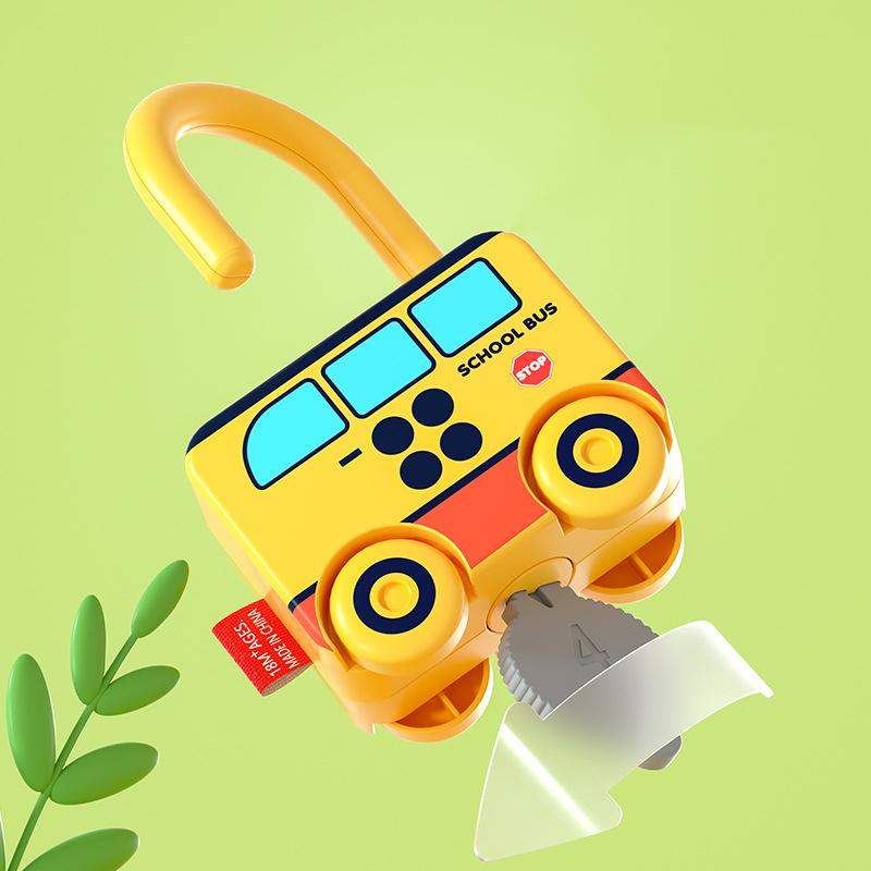 Baby Learning Lock With Key Car Games Montessori Educational Toy Number Matching Lock Toys Sensory Toys For Kids 1 2 3 Years