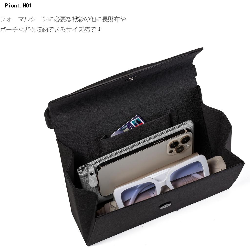 Gurina Damen Formale Tasche, Trauer Tasche, Geeignet für Hochzeiten, Beerdigungen, Abschlussfeiern, Aufnahmefeiern, Hochzeiten und Einschulungsfeiern