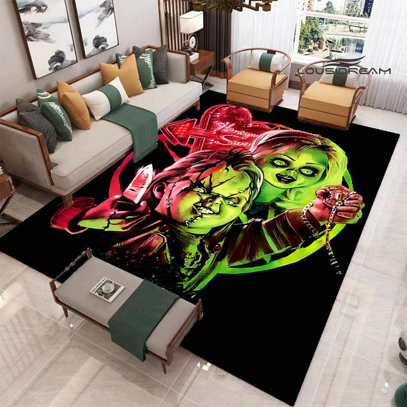 3D Cult of Chucky Printed Carpet Non-slip Carpet Outdoor Carpets Area Rug Home Decor Yoga Mat Rug for Bedroom Birthday Gift