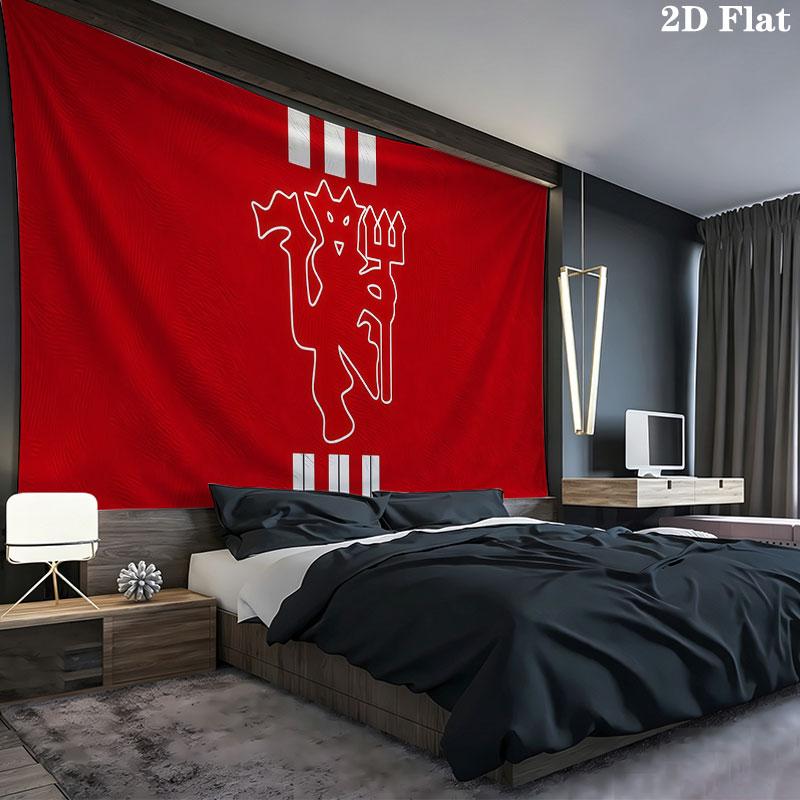 Manchester United Wall tapestry, aesthetic printed fabric blanket, suitable for bedroom, living room, and home decor.