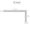 Stainless Steel 1.2mm L Shaped Ruler Double Imperial Scale Multi Size Heavy Duty Woodworking Decoration Engineering