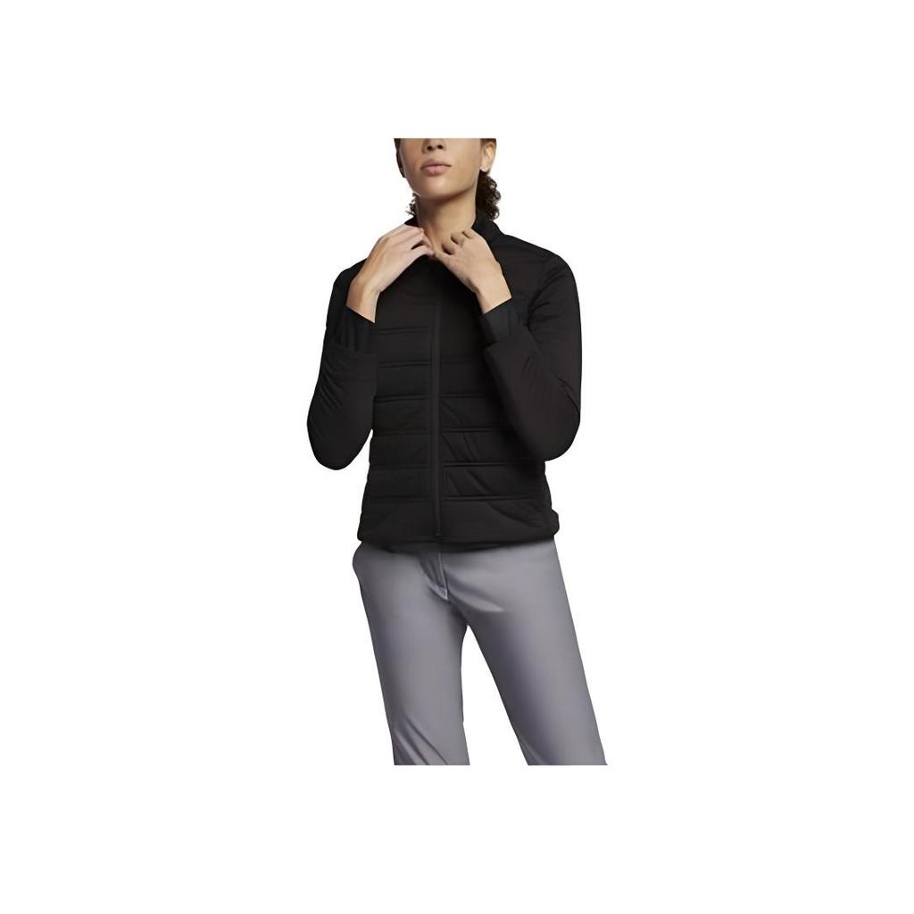 Nike Solid Color Logo Print Zip Jacket Women Jackets Black 930231-010