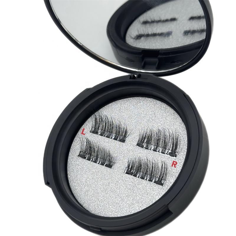 New Luxury Cat Eye Magnetic Lashes Synthetic Hair Reusable Cruelty-Free Super Fine Band Natural Look Half Lash for Hot Selling