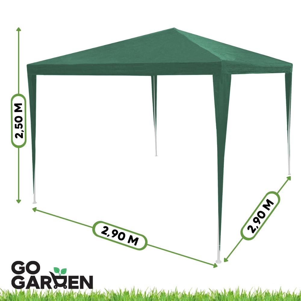 Garden pavilion, commercial tent, party gazebo, 4 side walls, windows, xxl