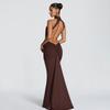Elegant Halterneck Pleated Slim Fit Long Dress - Sexy Backless High Neck Banquet Gown (2026 Collection)