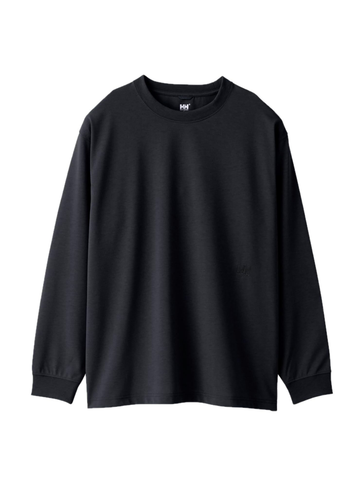 

Helly Hansen HOE32269 Long Sleeve with Size 2L T-Shirt One-Point Design, Sweat-Wicking, Quick-Drying, UV-Resistant, Odor-Resistant, Black,