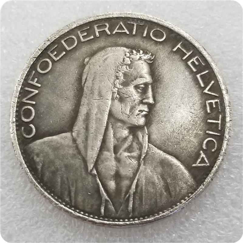 Switzerland 1928-B Silver Coins 5 Fr Medal Album Crypto Challenge Coins