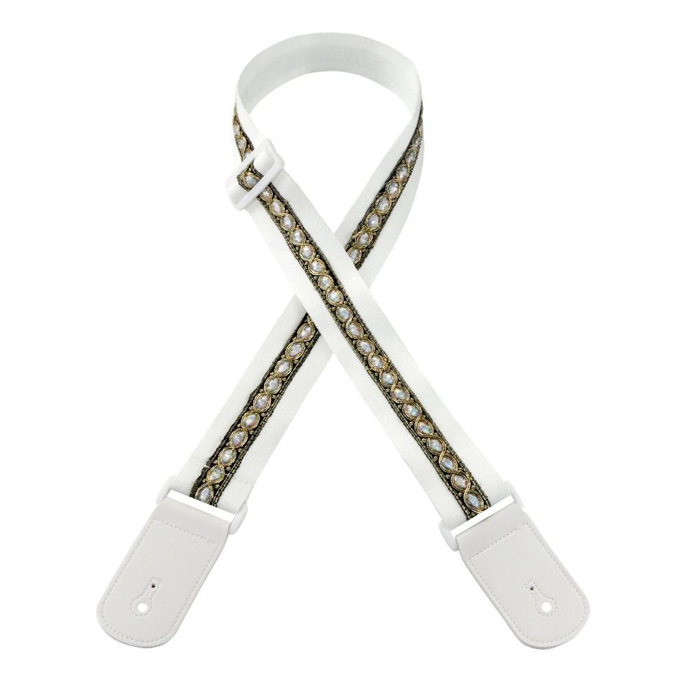 

Регулируемый ремень для гитары с вышивкой жемчугом, гитарный плечевой ремень, портативные ремни для электрогитары Style 6