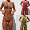 2024 New Plus Size Leopard Print Split Bandage Bikini - Sexy Women's Swimwear