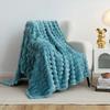 Soft and Comfortable Thickened Imitation Rabbit Down Bamboo Knot Blanket Leisure Office Nap Flannel Blanket