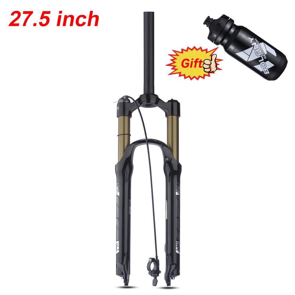 Bolany MTB Fork Magnesium Alloy Air Pressure Suspension 26 27.5 29 Inch Shoulder/wire Control Straight/conical Tube Lock Fork