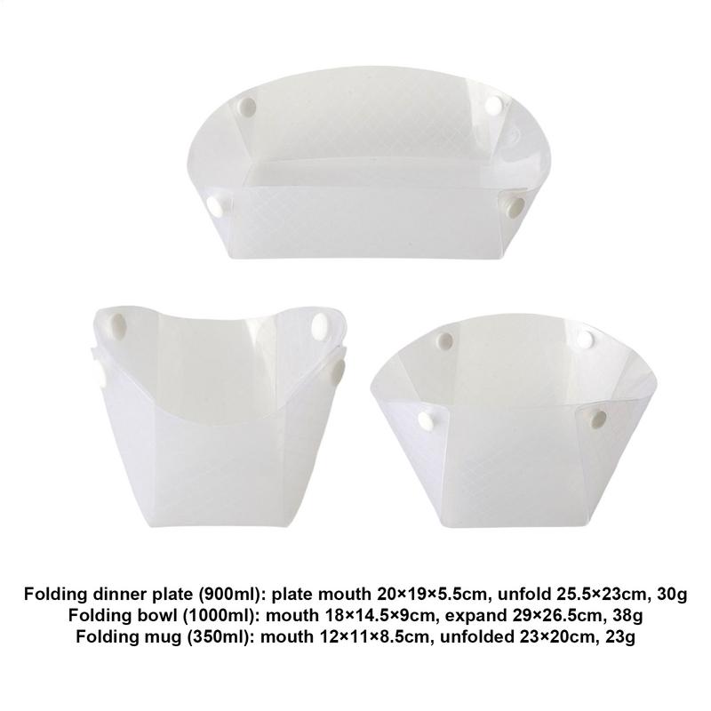 Camping Bowl Outdoor Water Cup Set Foldable Portable Plates Bowl Water Cup Utensils Cutlery For Travel Outdoor Hiking Family