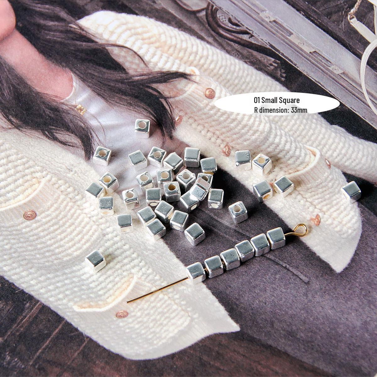 

Универсальные серебристые акриловые бусины неправильной круглой квадратной формы для изготовления ожерелий и браслетов своими руками