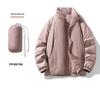 2025 Thickened Winter Cotton Jacket: Casual Solid Color, Stand Collar, Korean Style