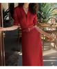 2025 Autumn and Winter New French High-End Temperament Long-Sleeved Knitted Dress for Women
