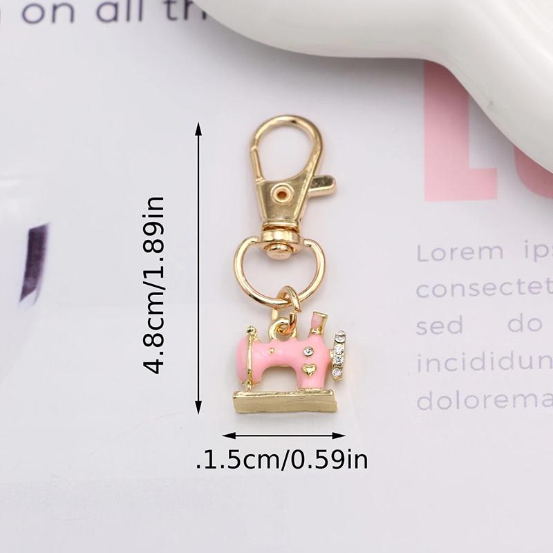 4Pcs Mini Sewing Machine Keychains – A Stitch Of Memory & Meaning, Vintage Miniature Enamel Metal Sewing Machine Keychain