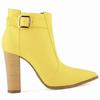 Women Ankle Boots  Winter Autumn Fashion Pointed Toe 11cm Thick High Heels Lady Shoes Heeled Sexy Nightclub Red Short Boots
