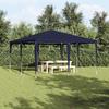 vidaXL Party Tent Blue 400 X 400 X 266 Cm Polyethylene and Steel