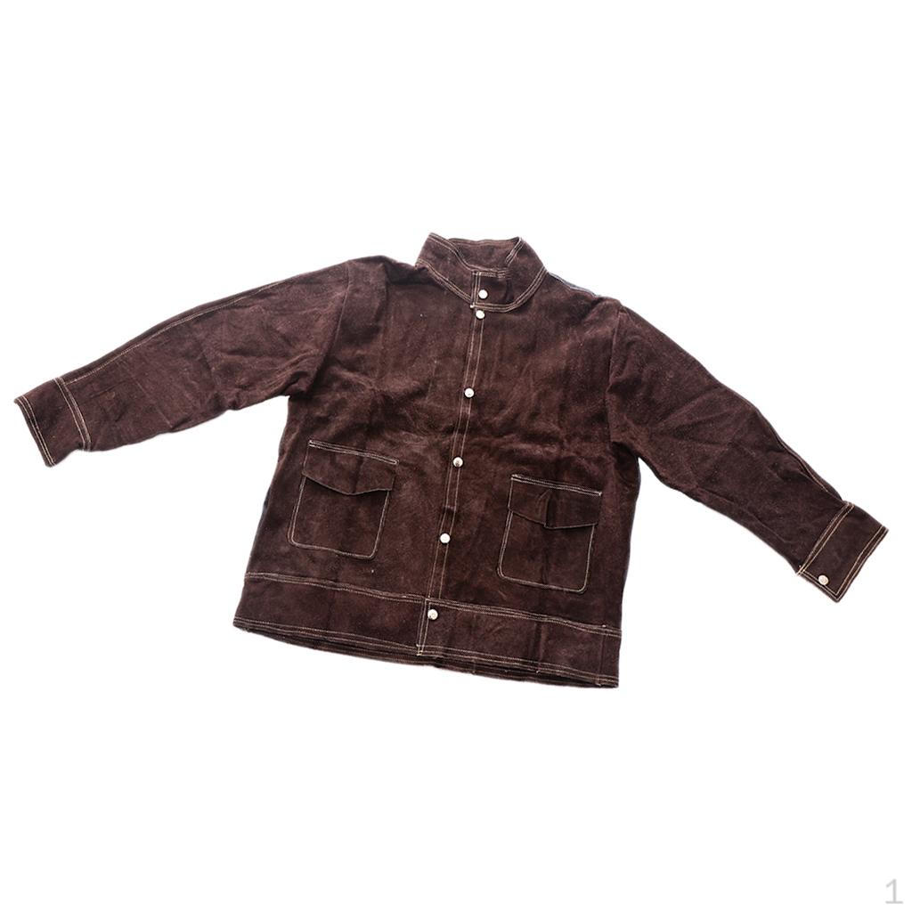 Schweißschutzkleidung Set aus Rindsleder, Braun