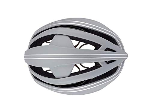 HJC IBEX 2.0 Road Bike Helmet [JCF Certified] Lightweight, High-End Model (MT GREY SILVER LINE, L (58-61cm))